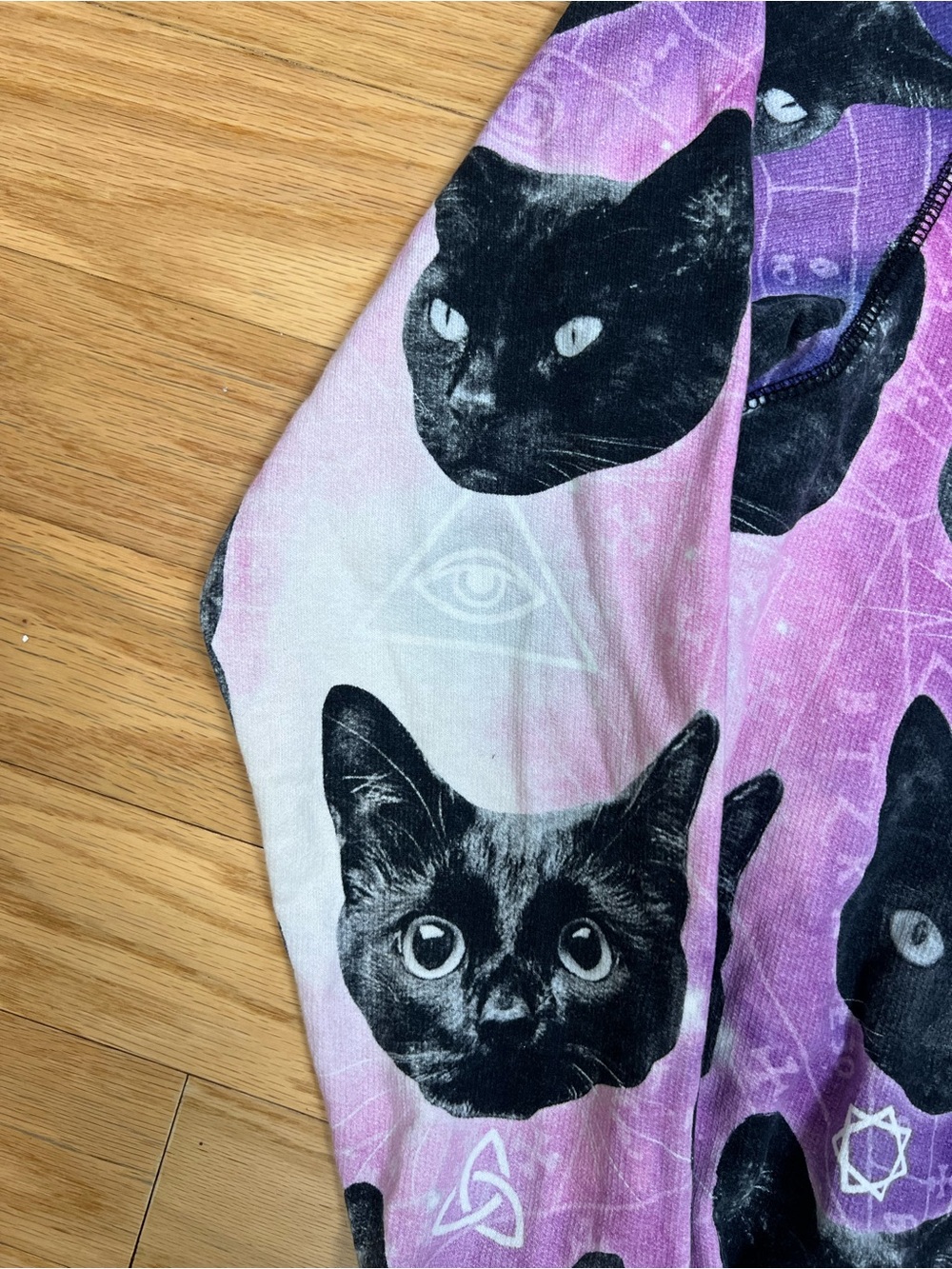 KILLSTAR Cat Lord Occult Cosmic Purple Keiko Cat Crewneck Sweatshirt Unisex - Picture 5 of 13